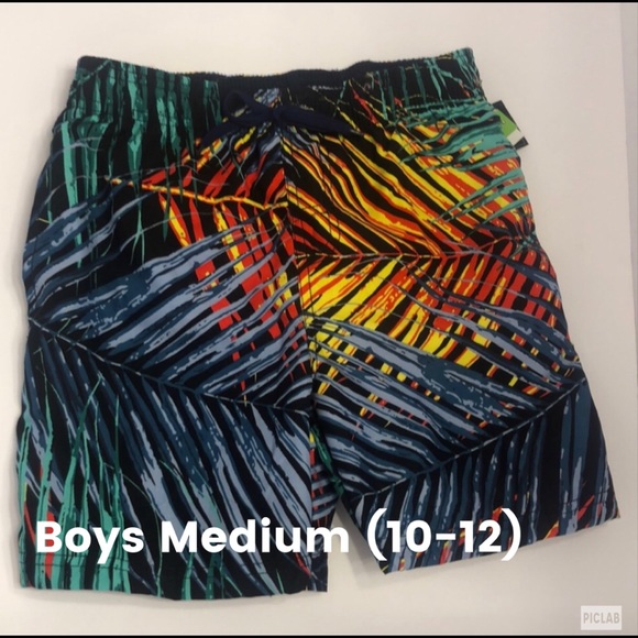 SwimTrunks NWT BOY M (10-12) swim shorts 3 pockets - Picture 1 of 8